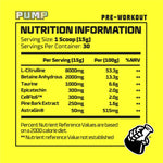 PUMP Beast Pharm Lemon Sherbert 450G Stim-free 30 Serving