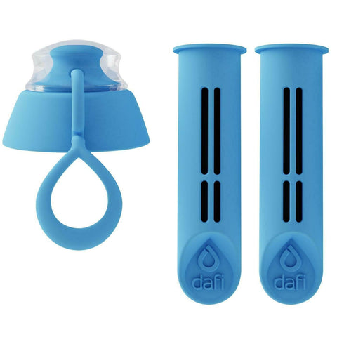 DAFI Water Bottle Filter Replacement 2 PCS + CAP